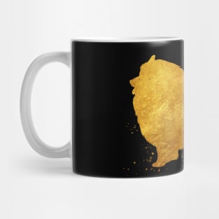 Keeshond dog golden art Mug